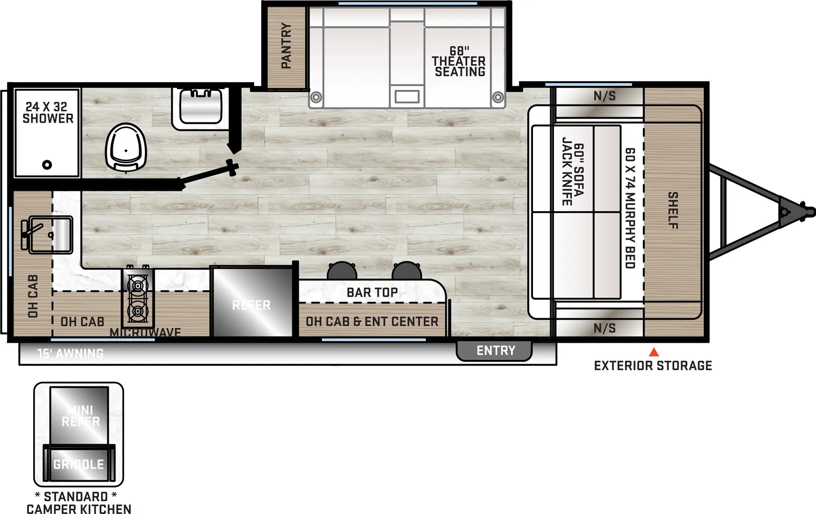 Aurora 180RBS Floorplan